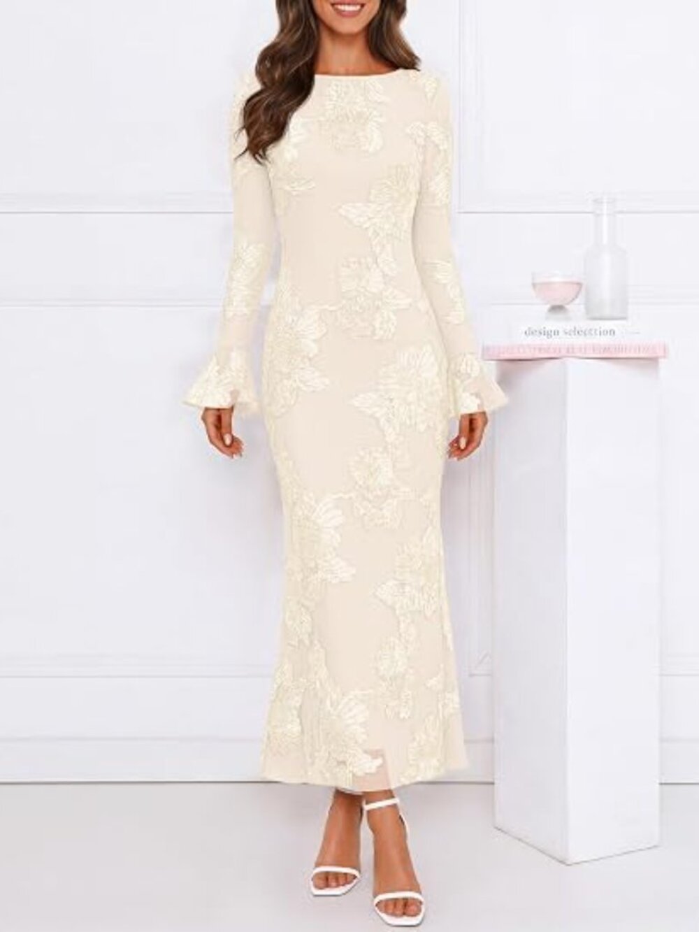 Women's Floral Wedding Guest Cocktail Maxi Dress